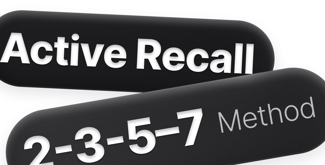 AI-generated flashcards and active recall testing interface